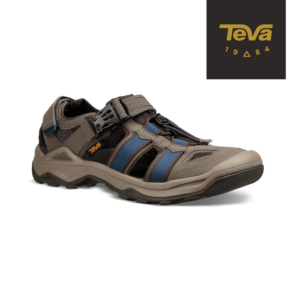 【TEVA】原廠貨 男 Omnium 2 護趾水陸機能涼鞋/雨鞋/水鞋(藍橄欖綠-TV1019180BNGC)