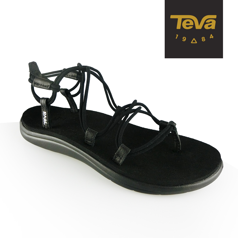 【TEVA】原廠貨 女 Voya Infinity 羅馬織帶涼鞋/雨鞋/水鞋(黑-TV1019622BLK)