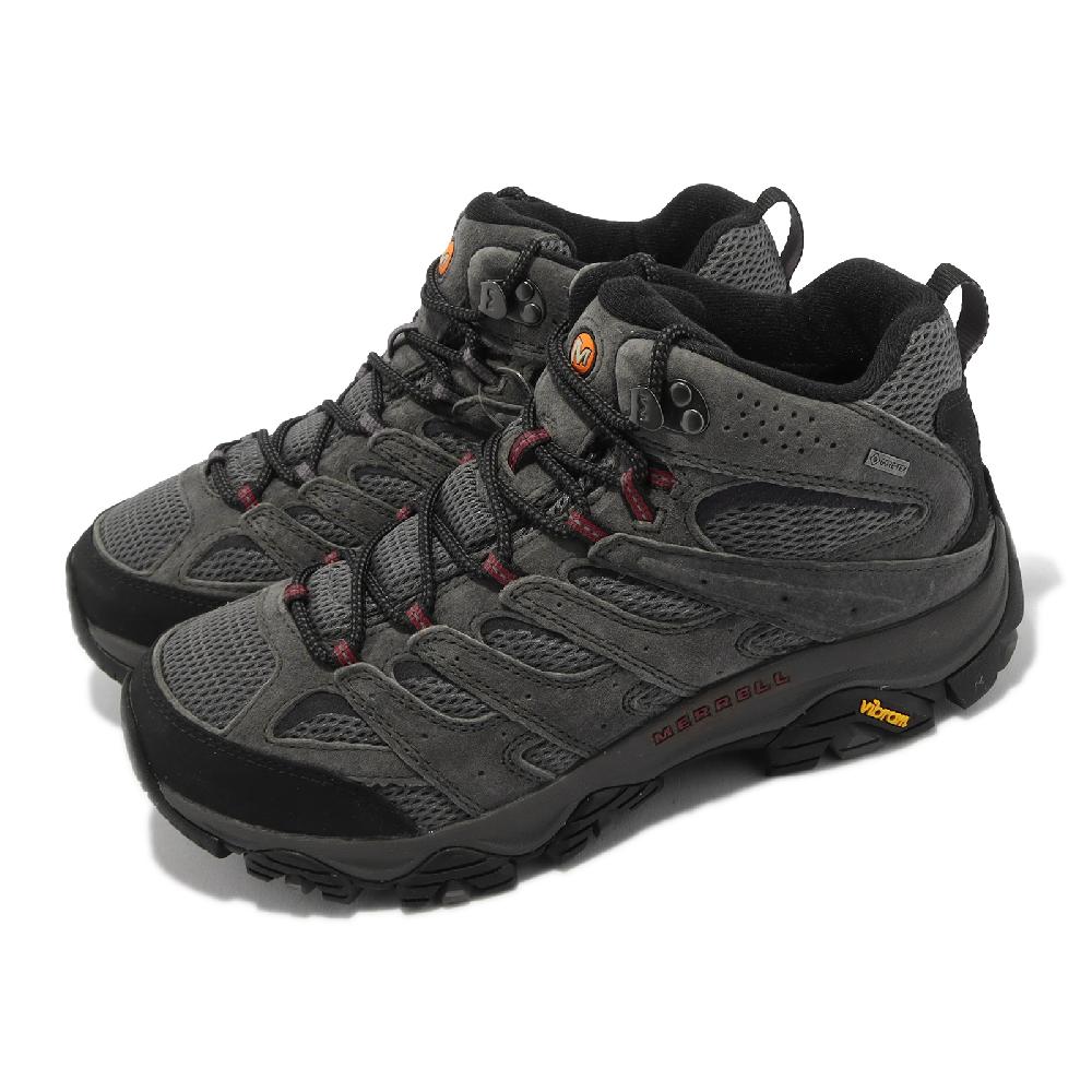Merrell 登山鞋 Moab 3 Mid GTX Wide 寬楦 灰 黑 男鞋 防水 越野 郊山 戶外 ML035785W