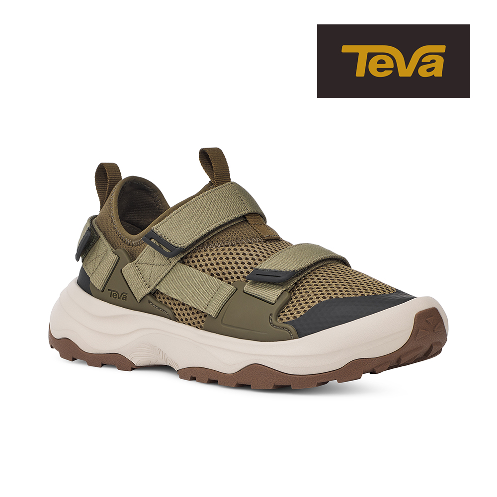 【TEVA】男護趾涼鞋 水陸兩棲 護趾運動涼鞋/雨鞋/水鞋 Outflow Universal 原廠 (深橄欖-TV1136311DOL)