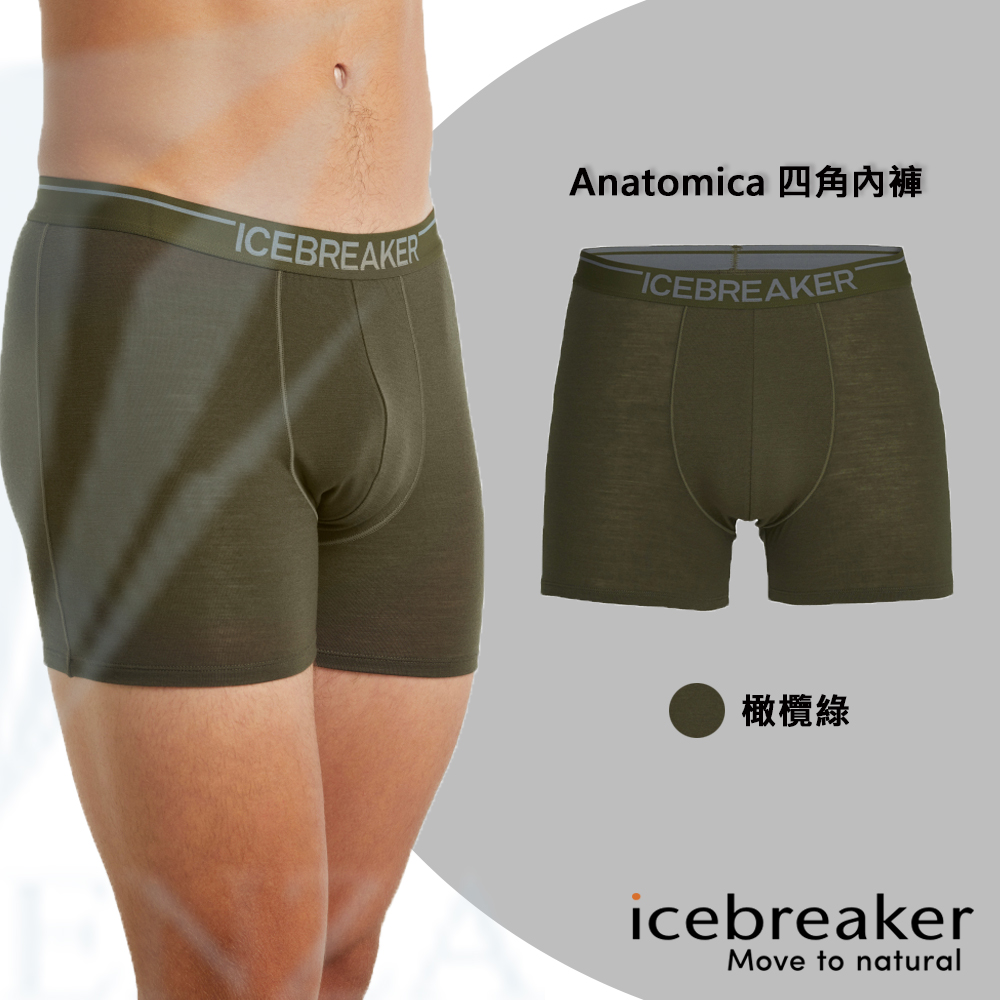 icebreaker IB103029 男 Anatomica 四角內褲-BF150- 橄欖綠