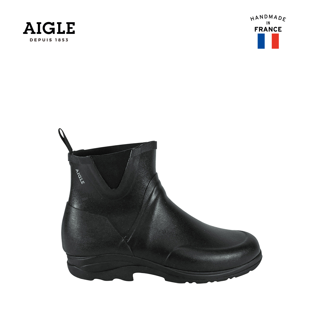 AIGLE 男 時尚短筒膠靴(AG-F8435A100)-黑色