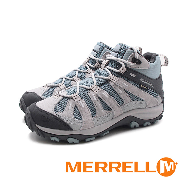 MERRELL(女)ALVERSTONE 2 MID GORE-TEX郊山健行中筒登山鞋 女鞋-藍色