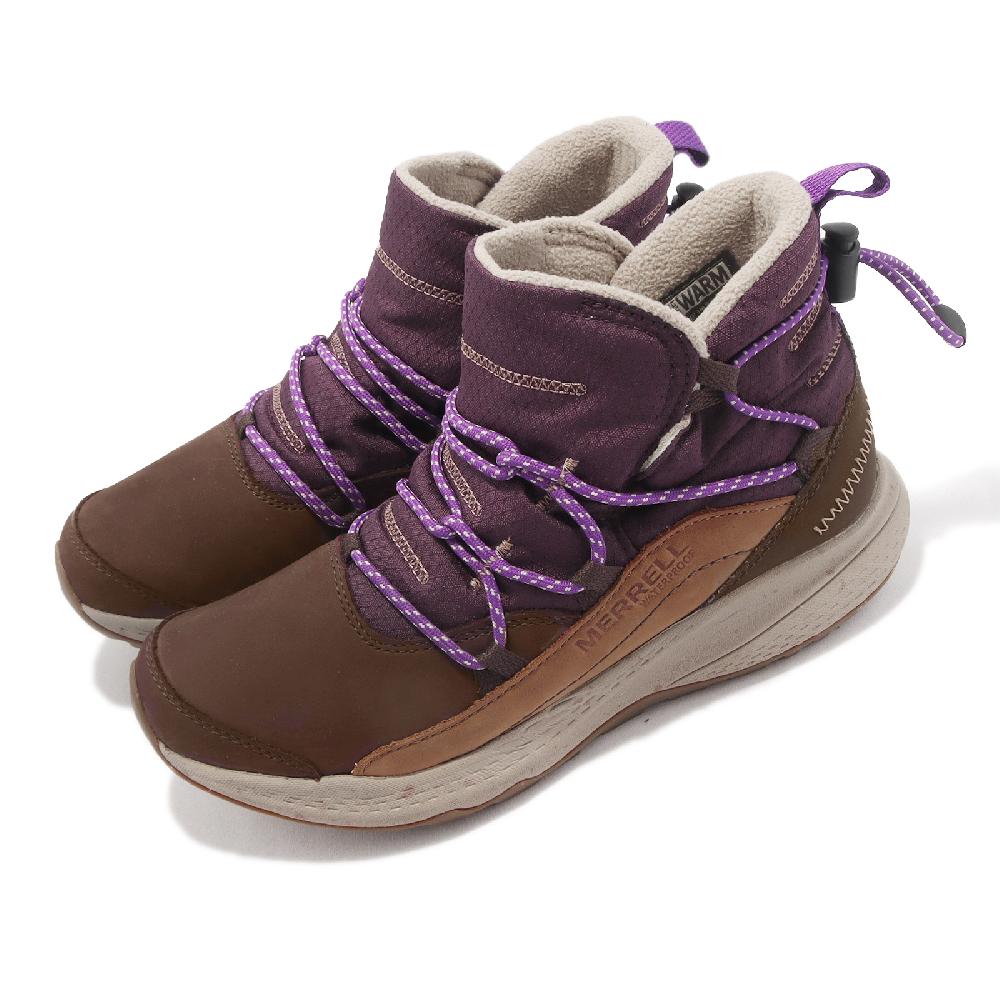 Merrell 邁樂 戶外鞋 Bravada 2 Thermo DEMI WP 女鞋 紫 棕 防水 靴子 保暖 登山鞋 ML036794