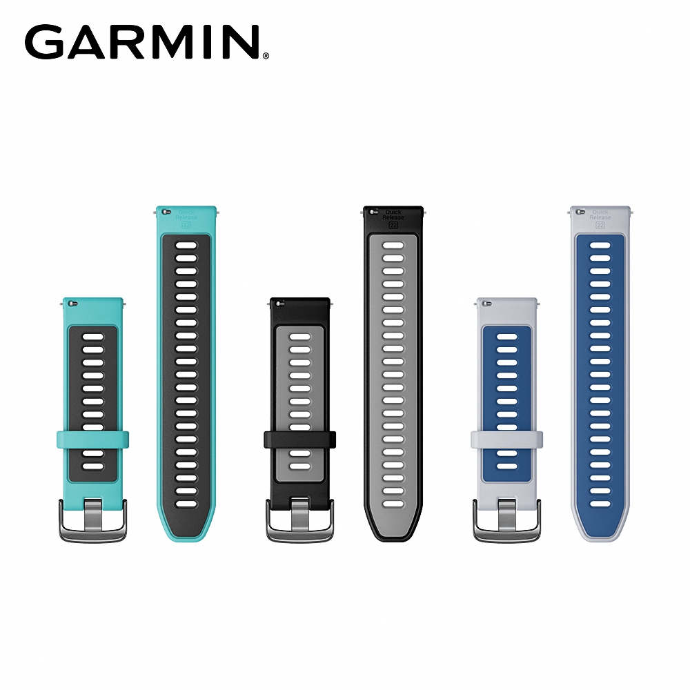 GARMIN Quick Release 22mm 矽膠錶帶