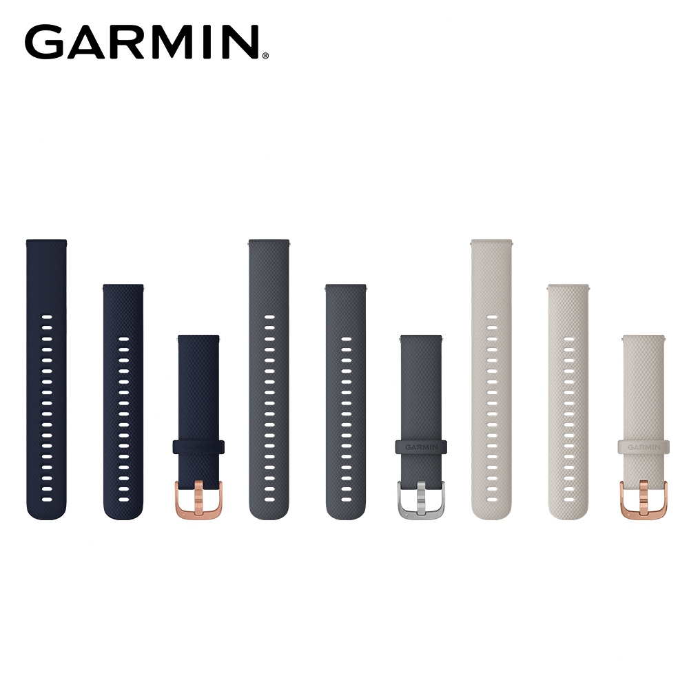 GARMIN Quick Release 18mm vivomove 3S 矽膠錶帶