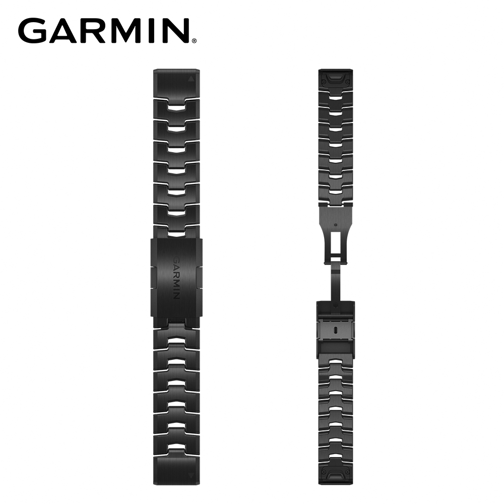 GARMIN QUICKFIT 22mm 石墨灰DLC鈦金錶帶