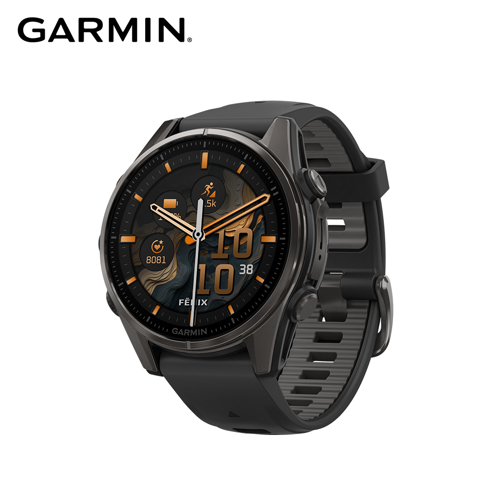 GARMIN Fenix 8 AMOLED 全方位戶外進階GPS智慧腕錶 43mm 石墨灰