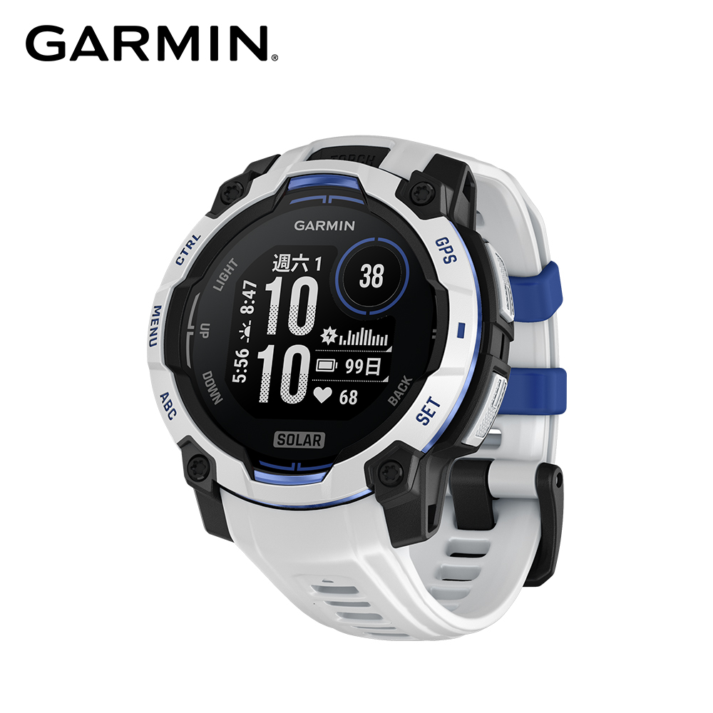 GARMIN INSTINCT 3 Solar 本我系列 太陽能GPS腕錶 45mm 鵝卵石白