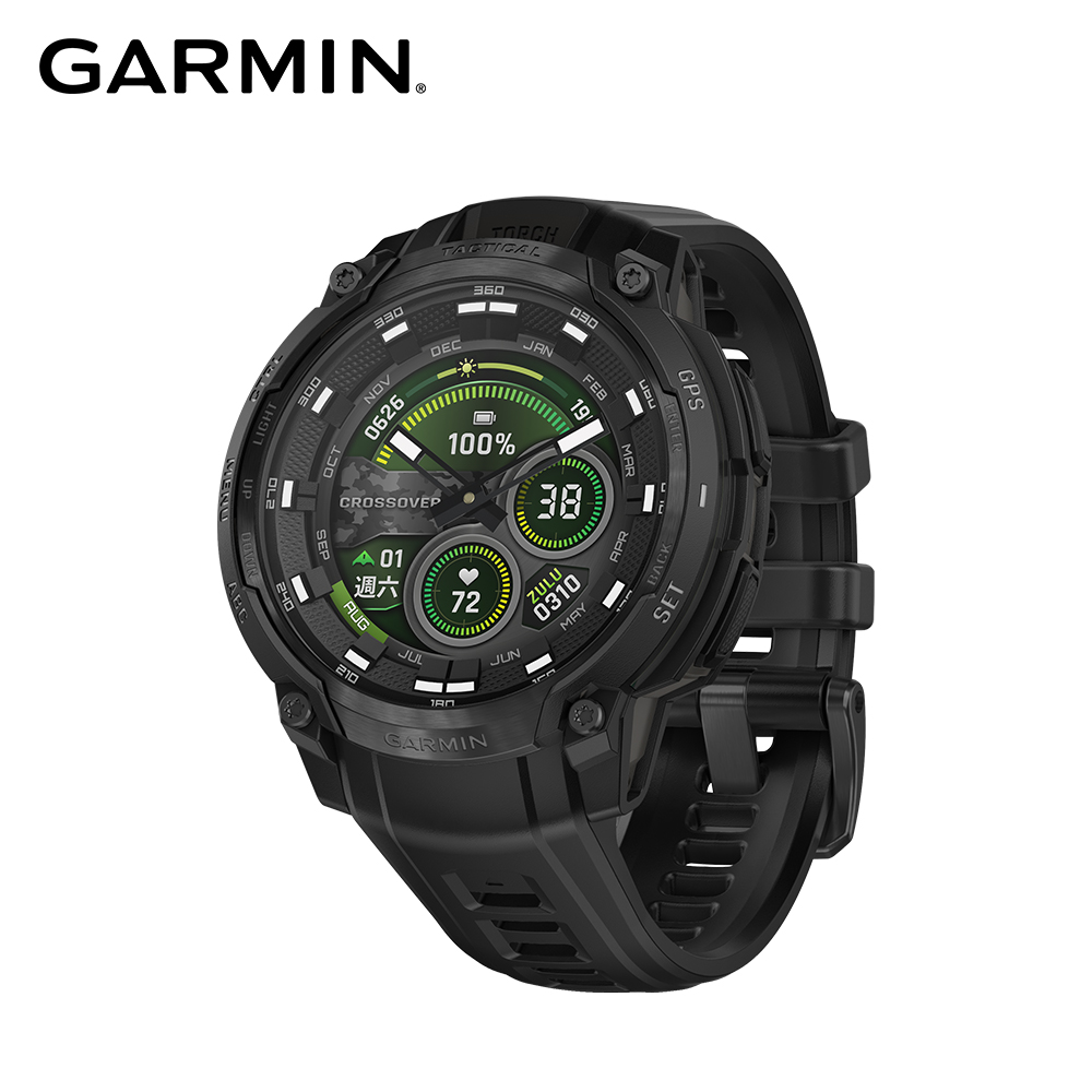 GARMIN INSTINCT Crossover AMOLED 實體指針GPS智慧錶 45mm - 軍事戰術版