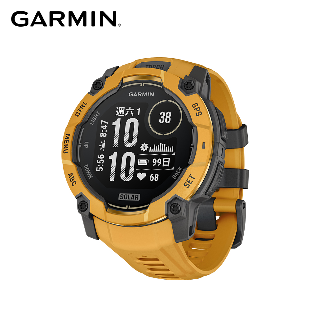 GARMIN INSTINCT 3 Solar 本我系列 太陽能GPS腕錶 50mm 日耀黃
