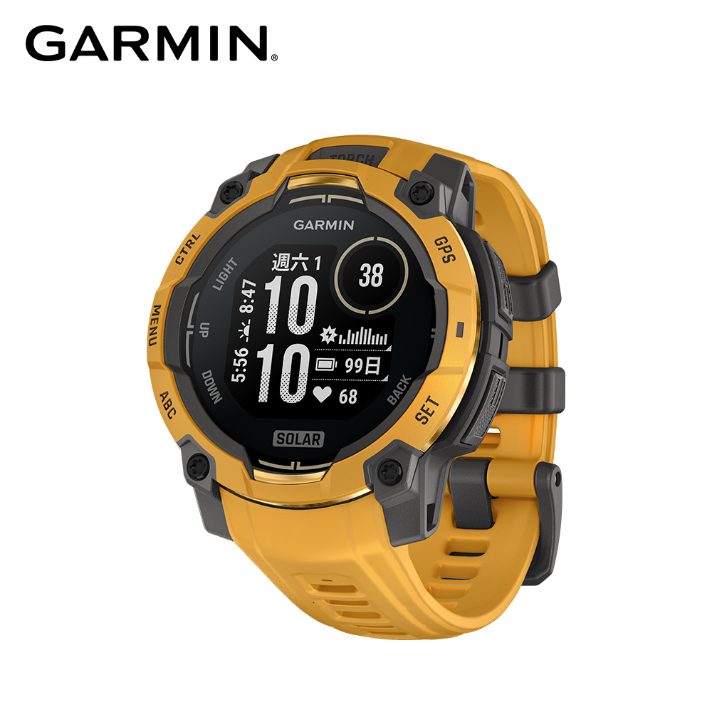 GARMIN INSTINCT 3 Solar 本我系列 太陽能GPS腕錶 45mm 日耀黃