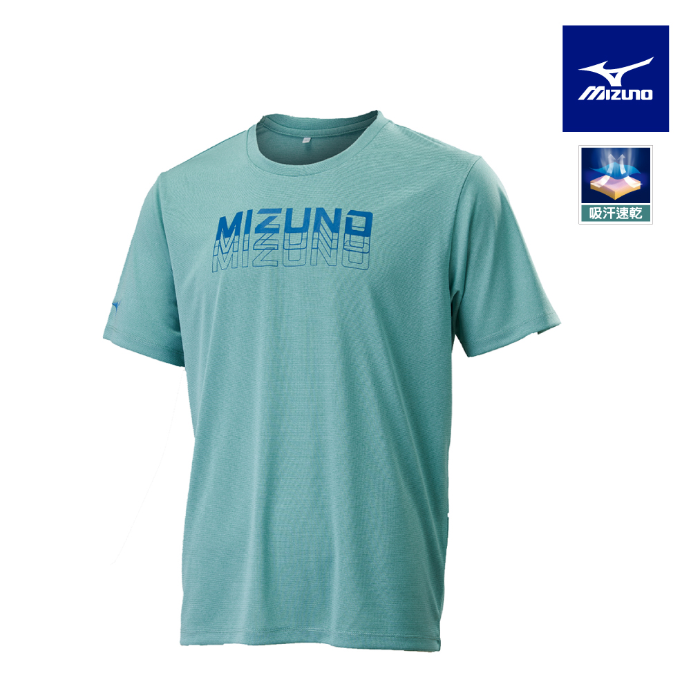 【MIZUNO 美津濃】男款短袖T恤 32TAB01029（蒼綠）