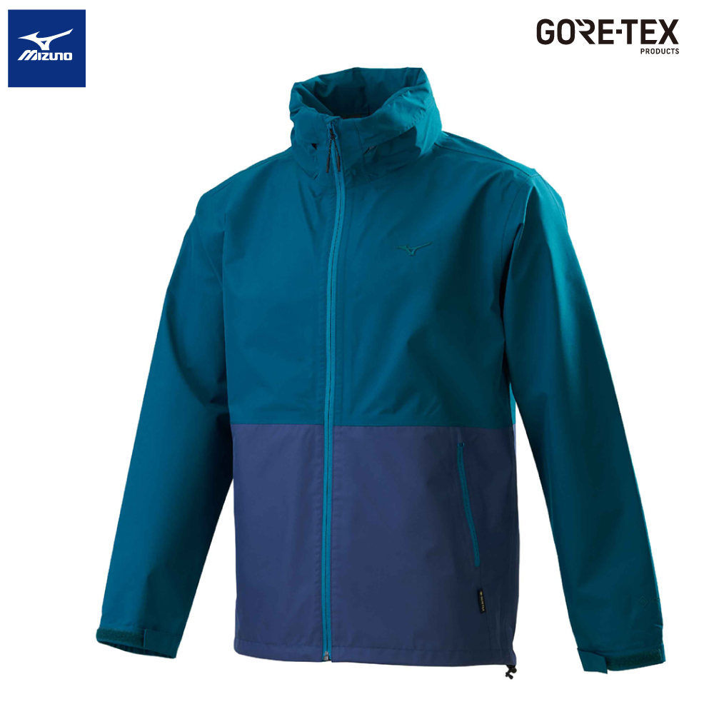 【美津濃MIZUNO】男款GORE-TEX連帽夾克 B2TE2W9981 (藍綠x鐵灰藍)
