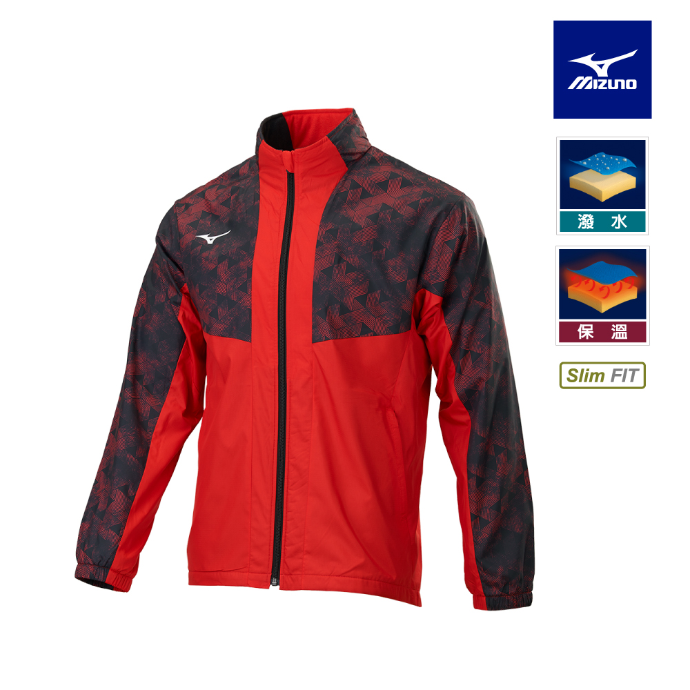【MIZUNO 美津濃】男款風衣外套 32TEB55262（紅）