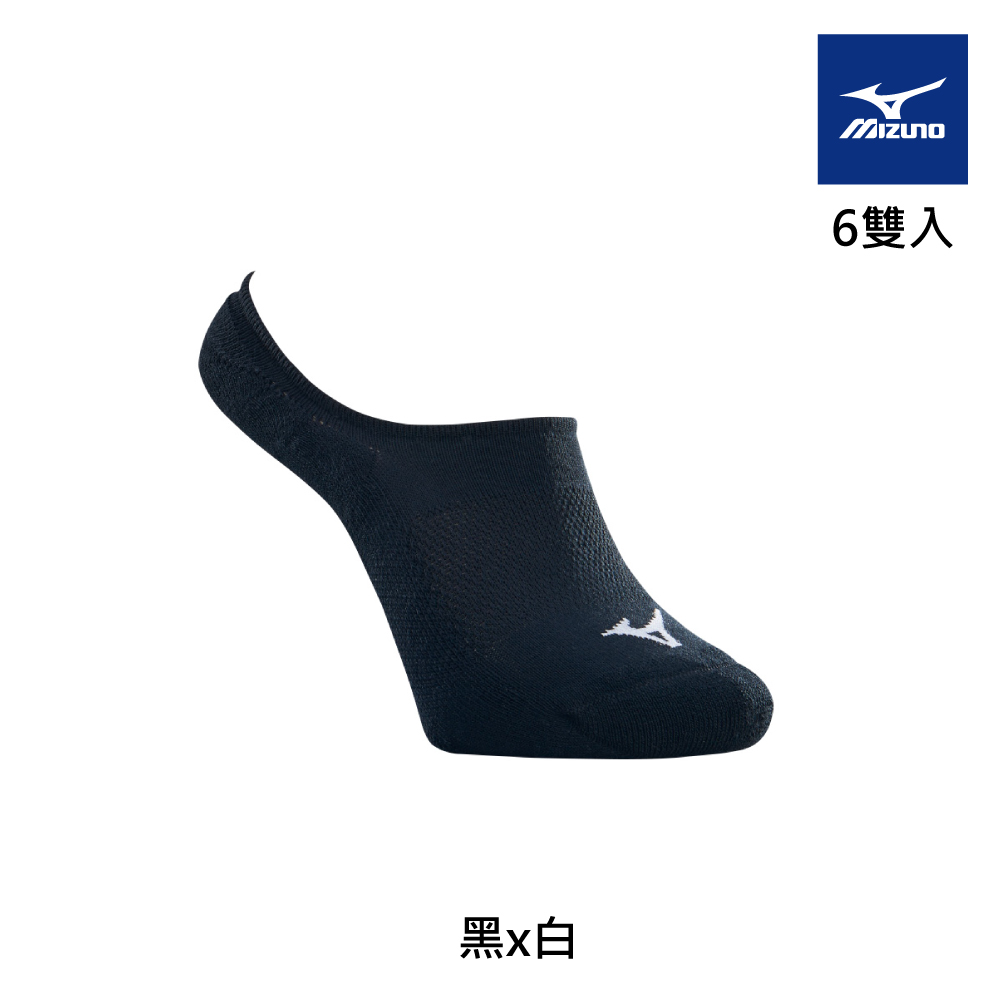 【MIZUNO 美津濃】女運動隱形襪 6雙入 32TX290191Q（黑x白）