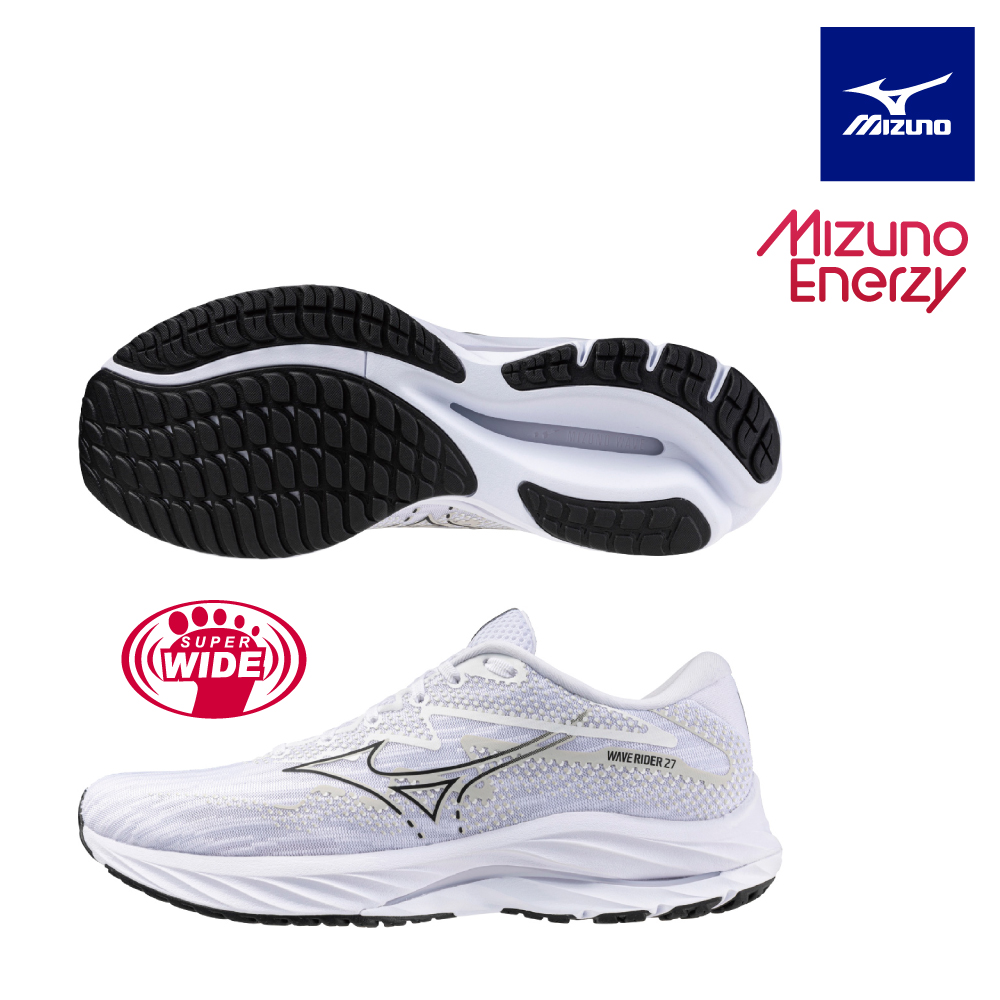 【mizuno 美津濃】wave rider 27 一般型超寬楦男款慢跑鞋 j1gc230458