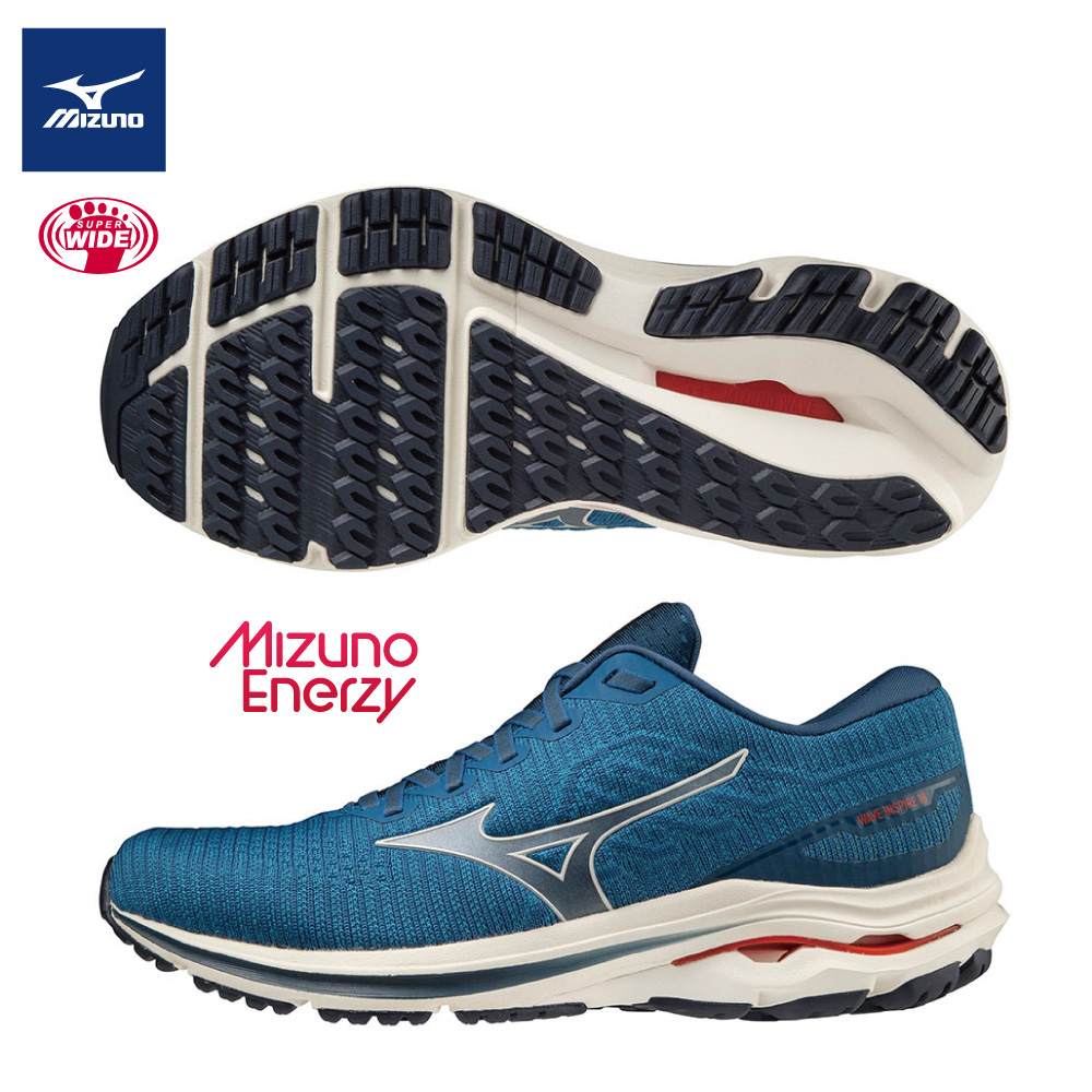 【美津濃MIZUNO】WAVE INSPIRE 18 WAVEKNIT 支撐型男款慢跑鞋 ENERZY中底材質 J1GC222214