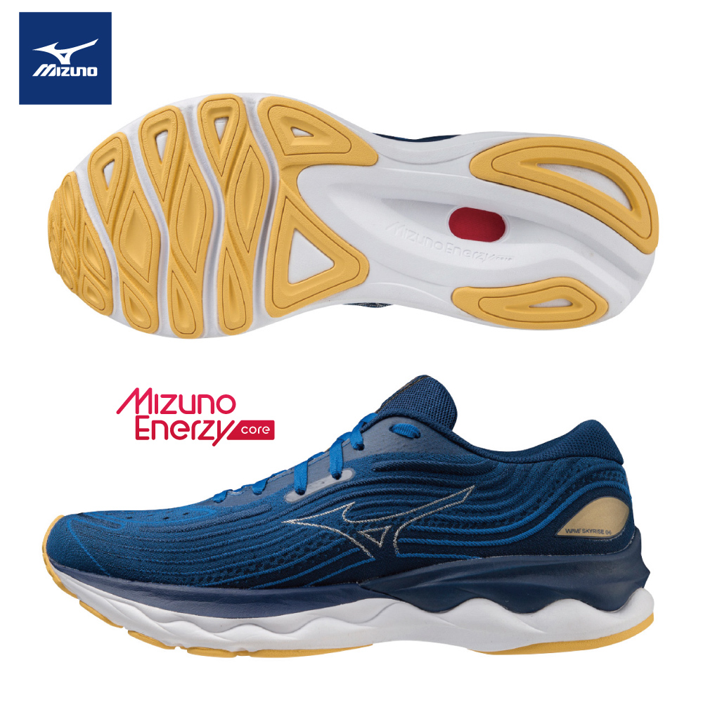 【美津濃MIZUNO】WAVE SKYRISE 4 一般型男款慢跑鞋 ENERZY中底 J1GC230903