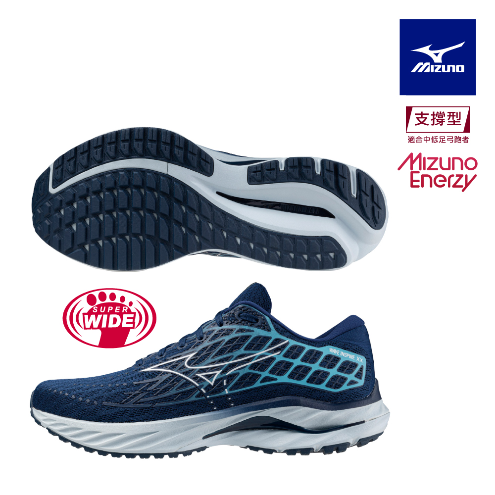 【MIZUNO 美津濃】WAVE INSPIRE 20 支撐型男款慢跑鞋 J1GC244551