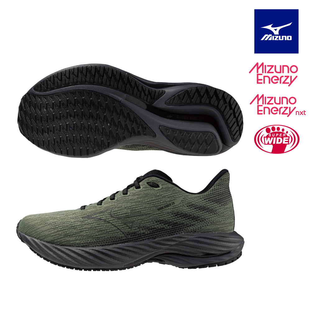 【MIZUNO 美津濃】WAVE RIDER 28 一般型男款慢跑鞋 J1GC240459