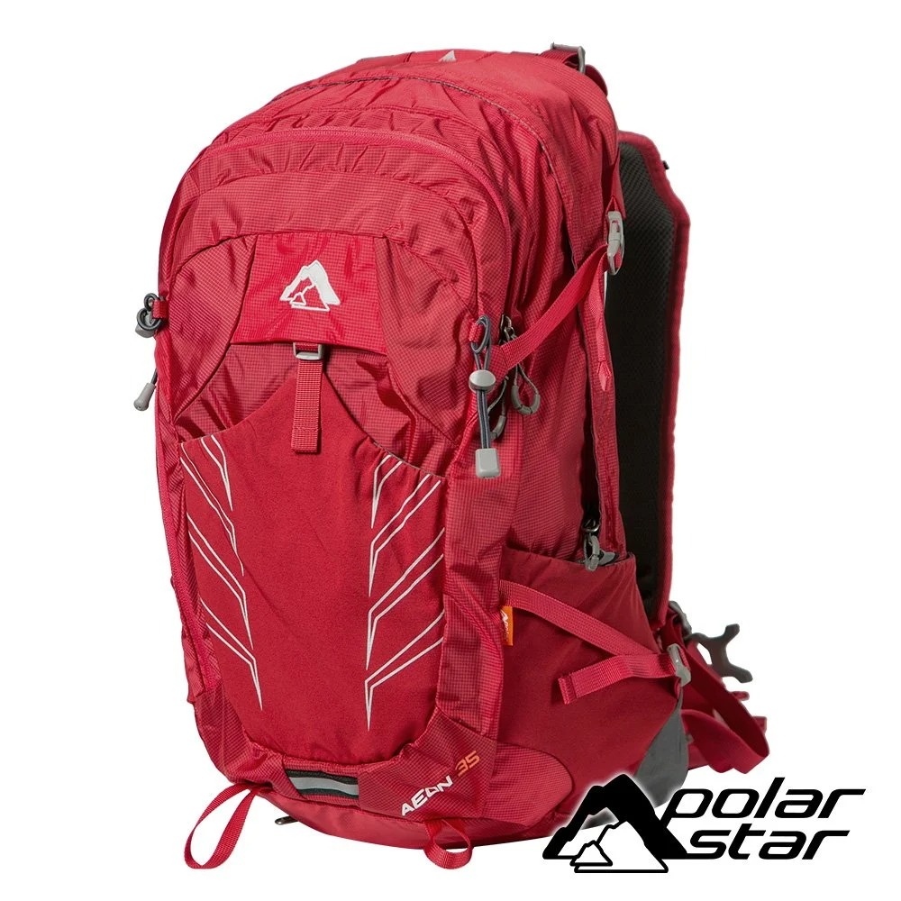 【PolarStar】透氣健行背包35L『紅』P22750