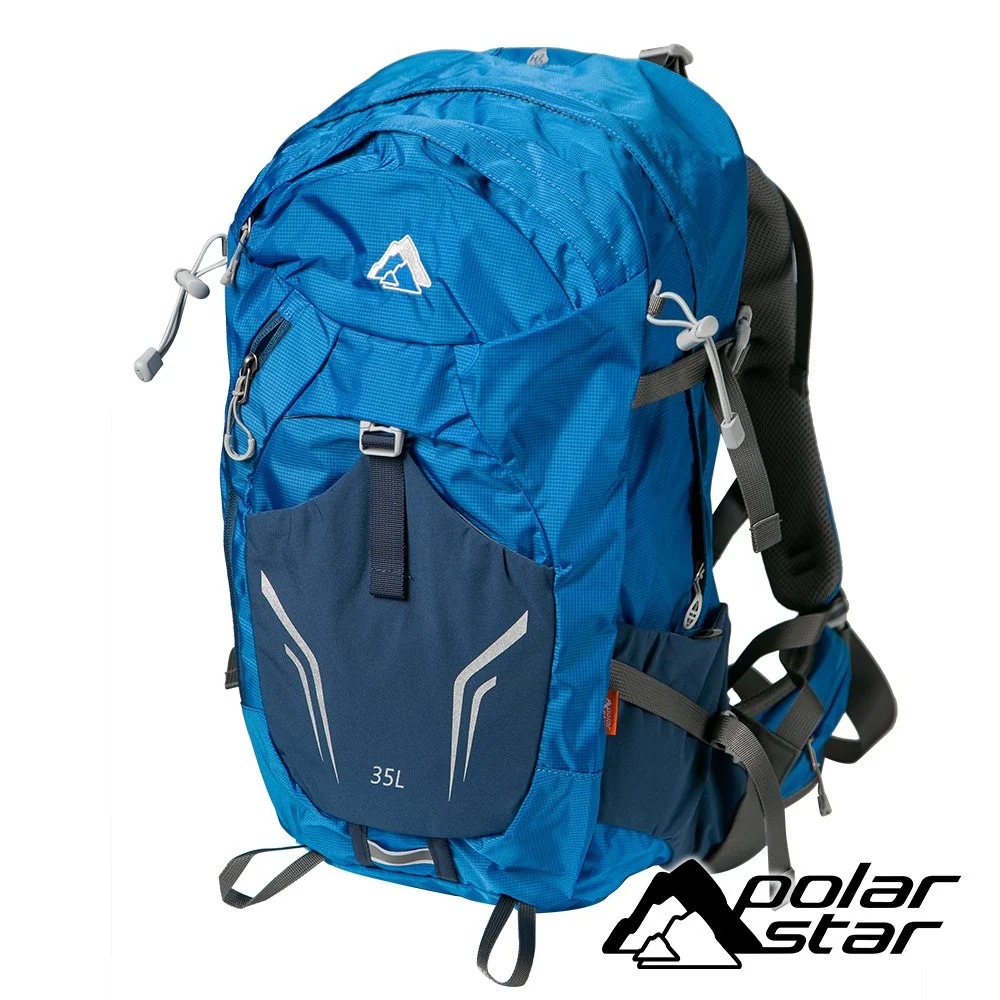 【PolarStar】透氣網架健行背包35L『藍』P22752 露營.戶外.旅遊.自助旅行.登山背包.後背包.肩背包