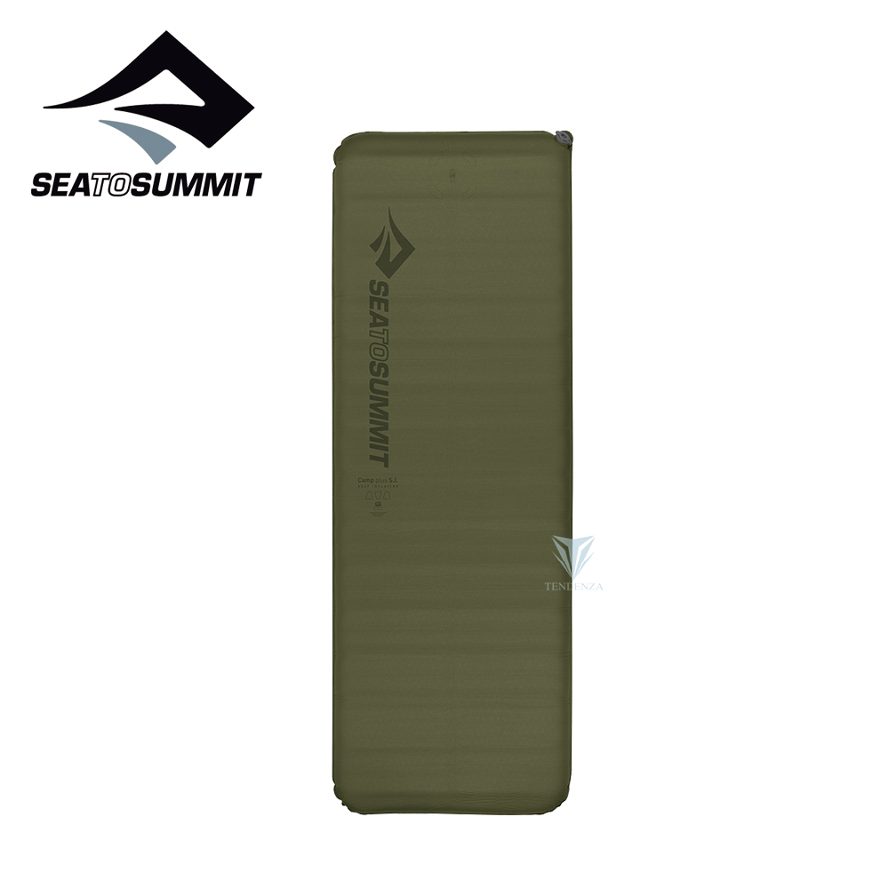 Sea to summit 自動充氣睡墊 野營plus系列-方 深苔綠