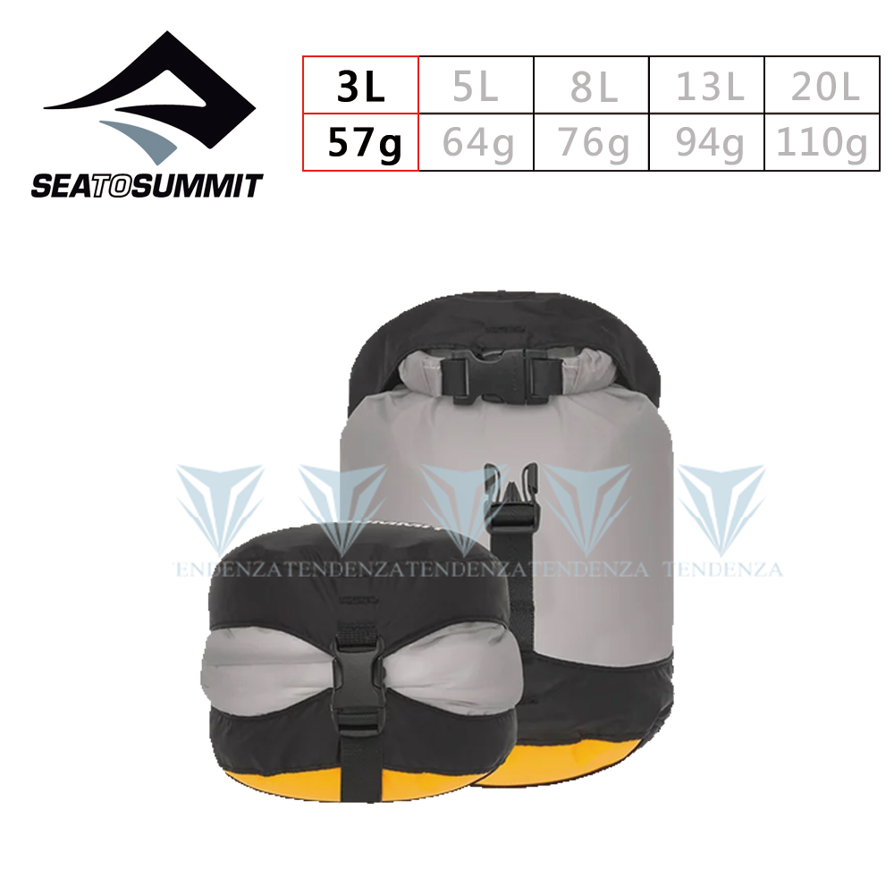 Sea to summit 30D eVent 輕量可壓縮式透氣收納袋-3L