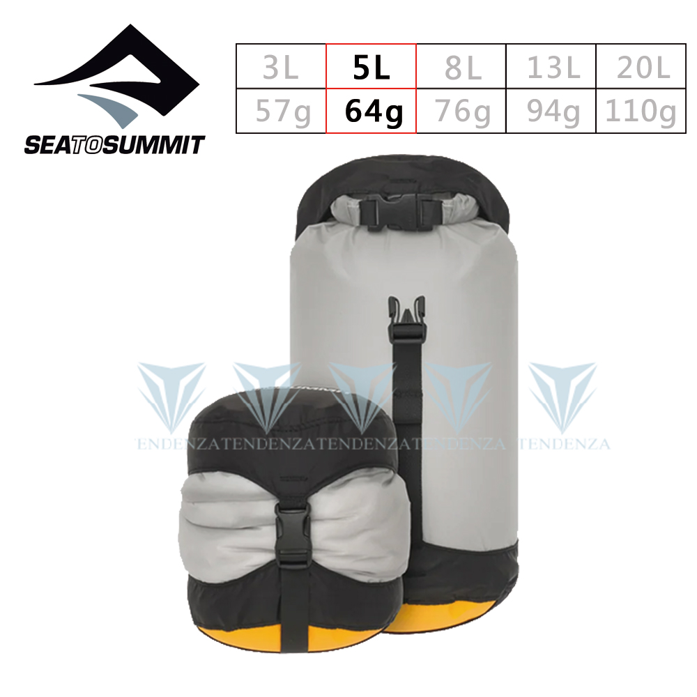 Sea to summit 30D eVent 輕量可壓縮式透氣收納袋-5L