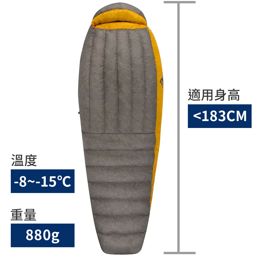 Sp4極輕暖鵝絨睡袋 R 深灰(-8~-15℃,880g,左開)