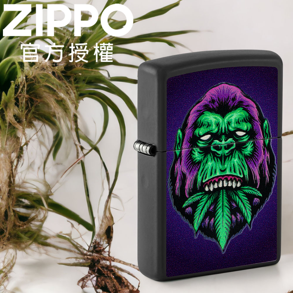 ZIPPO Cannabis Gorilla Design 猩猩樹葉防風打火機