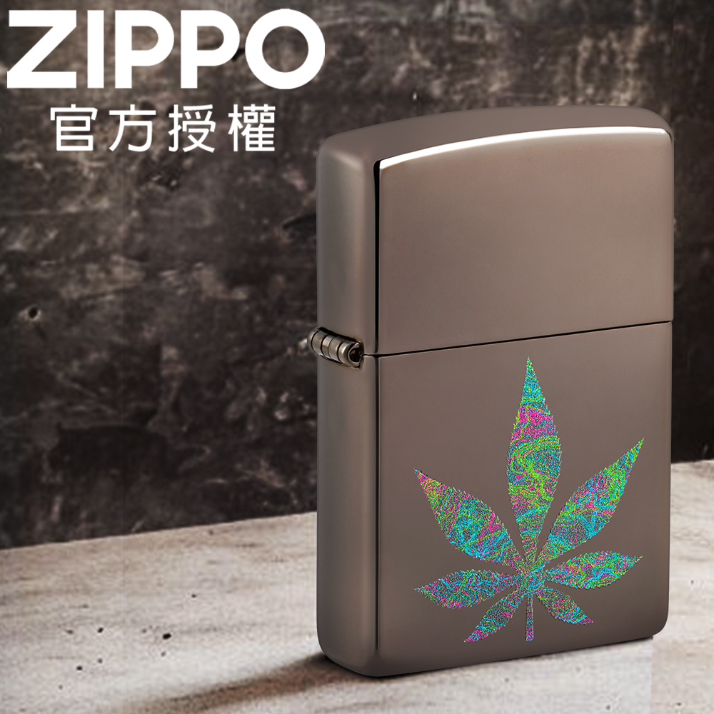ZIPPO Funky Cannabis Design 炫彩樹葉防風打火機