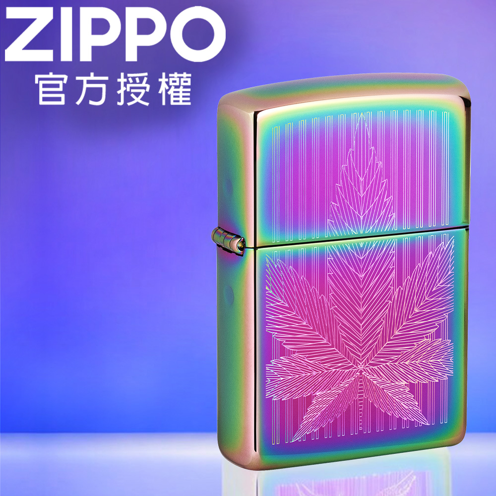 ZIPPO Cannabis Design 幻彩樹葉防風打火機