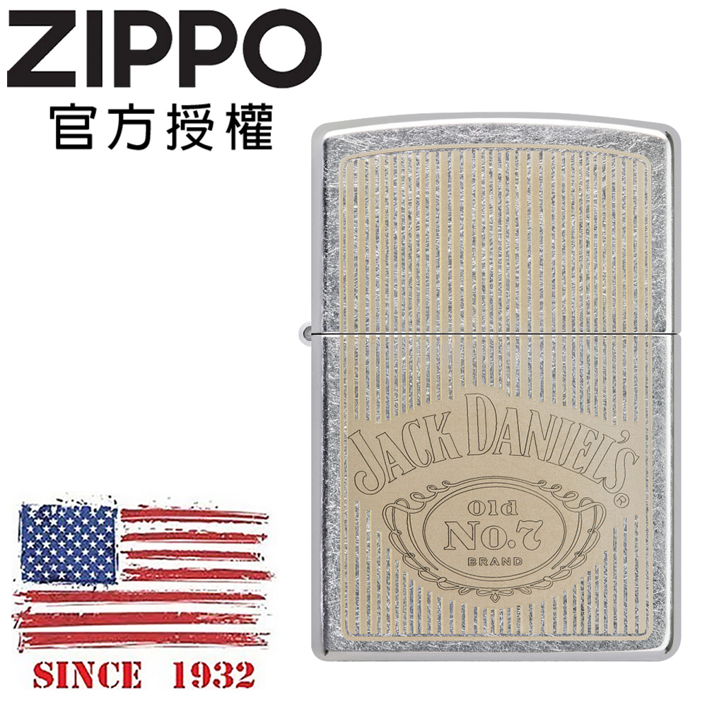 ZIPPO Jack Daniel’s 傑克丹尼聯名款-雕刻標章防風打火機