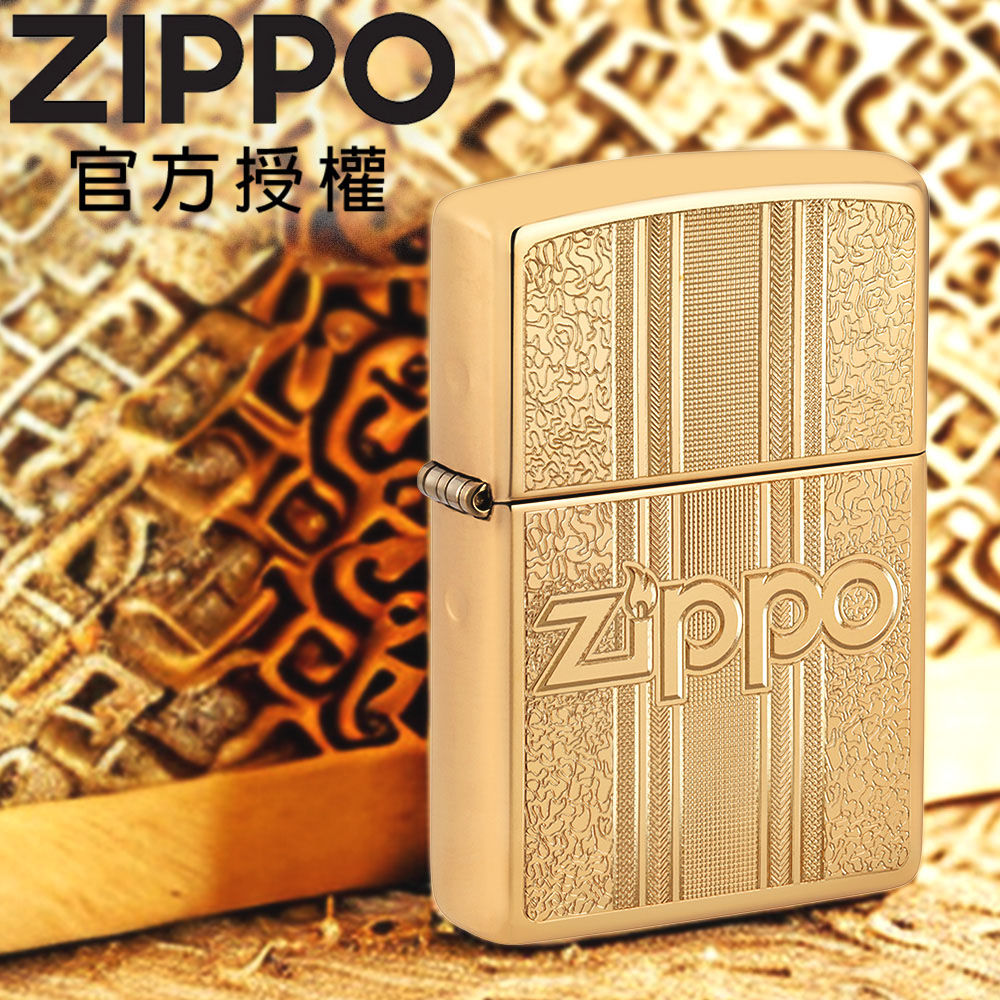 ZIPPO Zippo and Pattern Design 復古黃銅紋路設計防風打火機