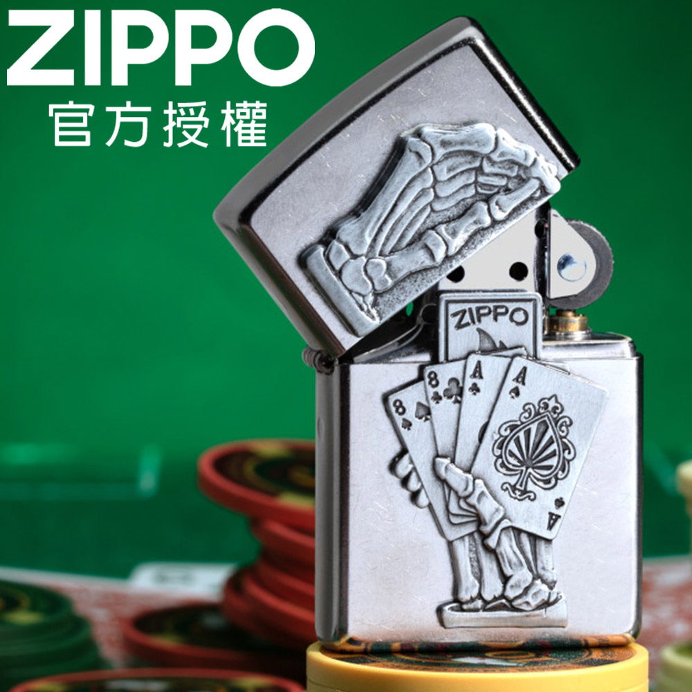 ZIPPO Dead Mans Hand Emblem Design 死人手徽防風打火機