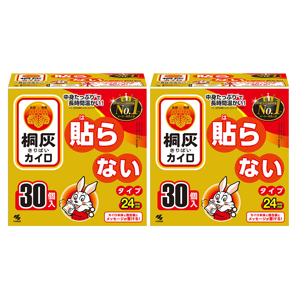 日本小林製藥 小白兔 手握式暖暖包 24小時 (6包60片)