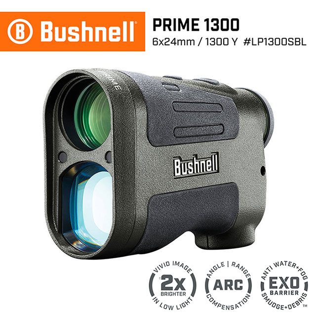 【美國 Bushnell】Prime 1300 先鋒系列 7-1300碼 6x24mm 雷射測距望遠鏡 LP1300SBL (公司貨)