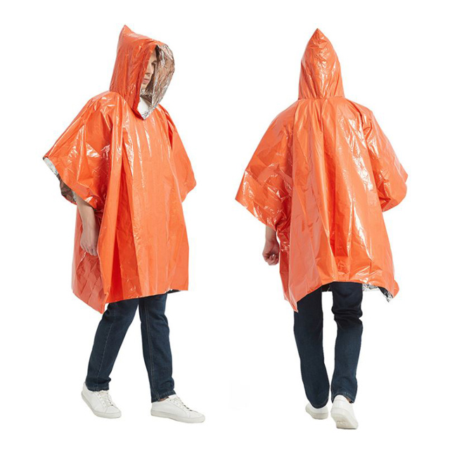 【Xavagear】SOS野外求生緊急保暖雨衣 橘色