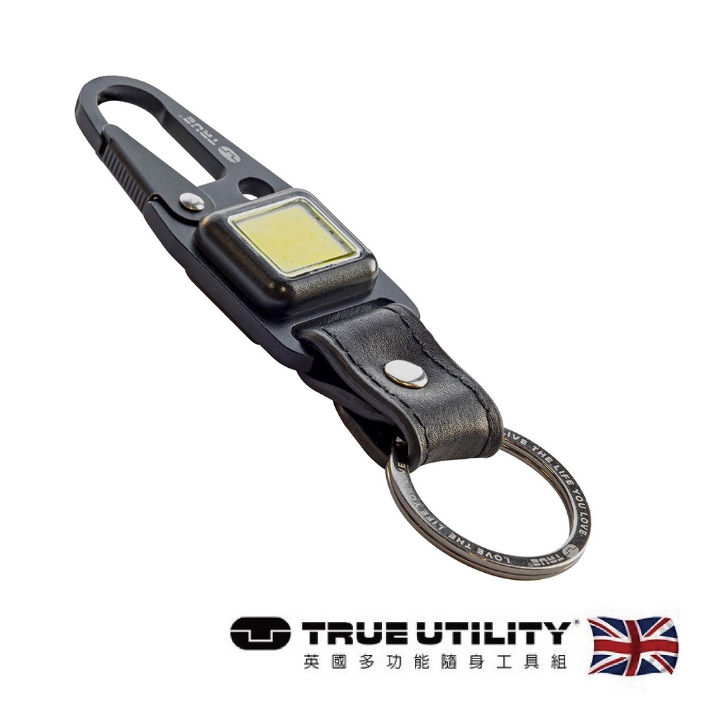 【TRUE UTILITY】英國多功能充電型LED鈕扣燈鑰匙圈CLIPLITE
