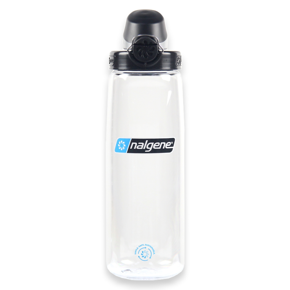 Nalgene Sustain 永續系列OTF運動型水壼(650cc)-透明-黑蓋