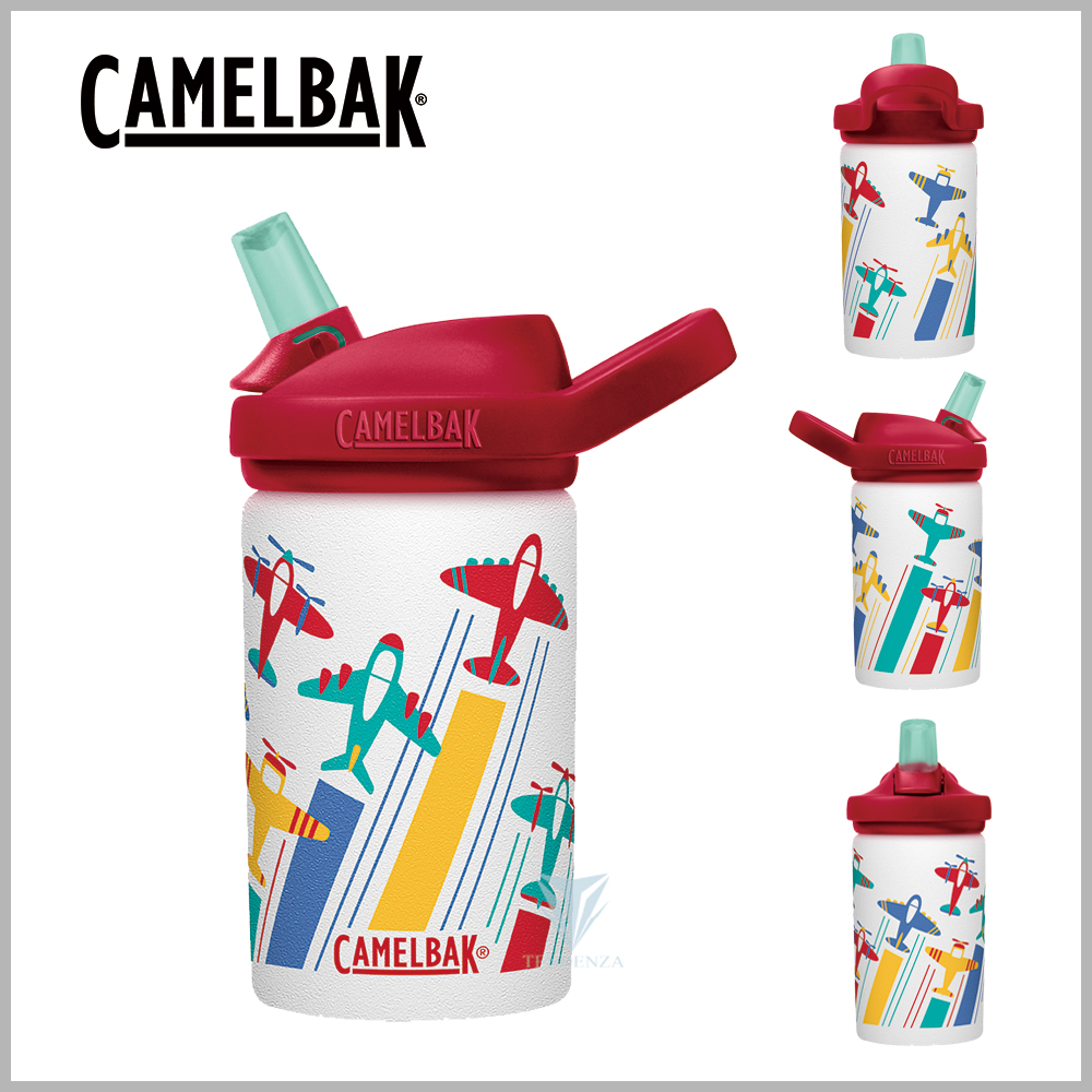 CamelBak 400ml eddy+ kids兒童吸管單層不鏽鋼瓶-噴射飛機