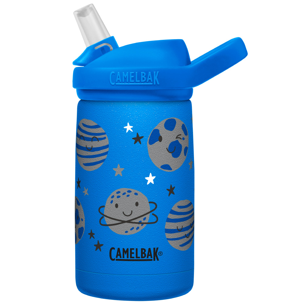 【美國 CamelBak】350ml eddy+ 兒童吸管不鏽鋼保溫瓶(保冰)微笑星球