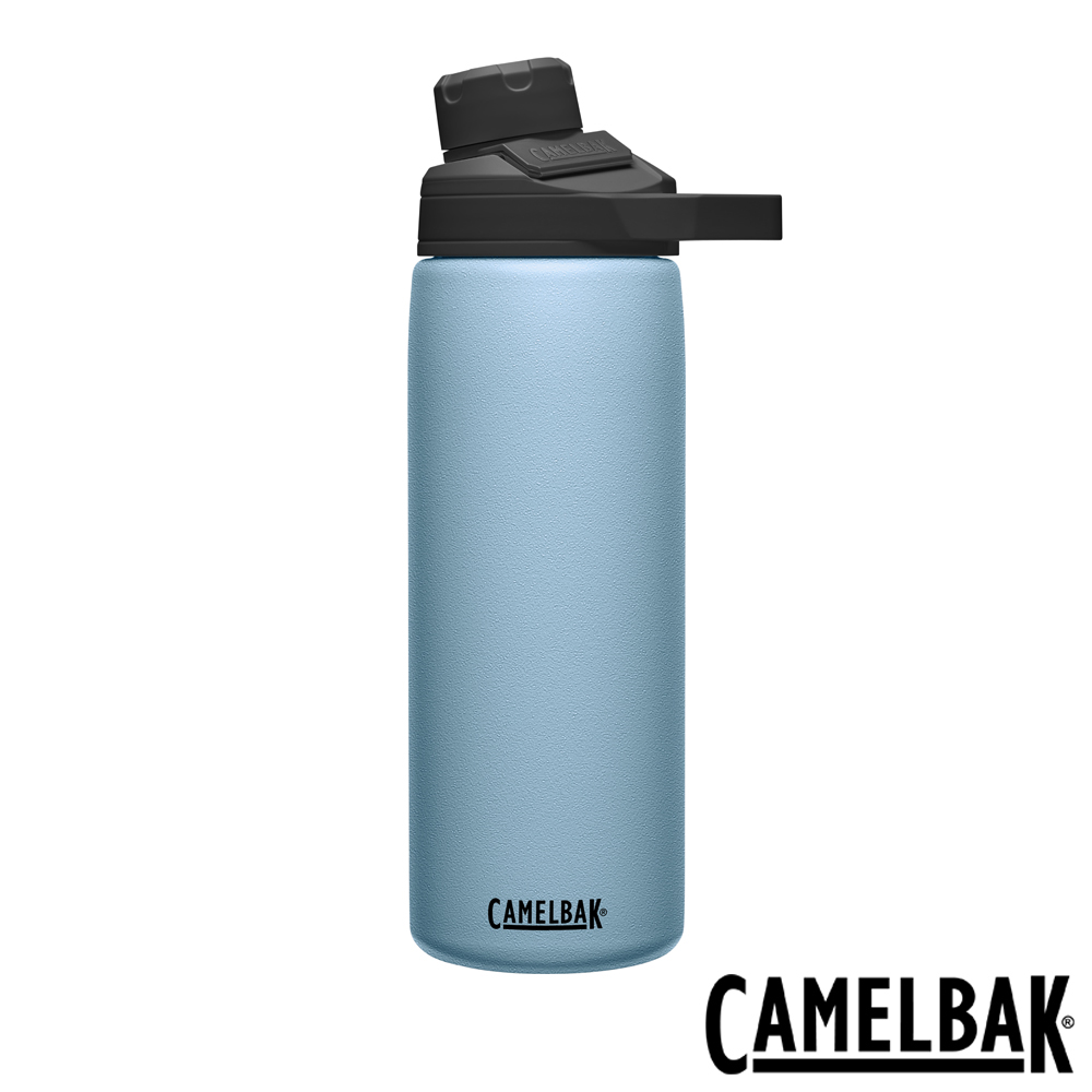 【CamelBak】600ml Chute Mag不鏽鋼戶外運動保溫瓶(保冰) 灰藍