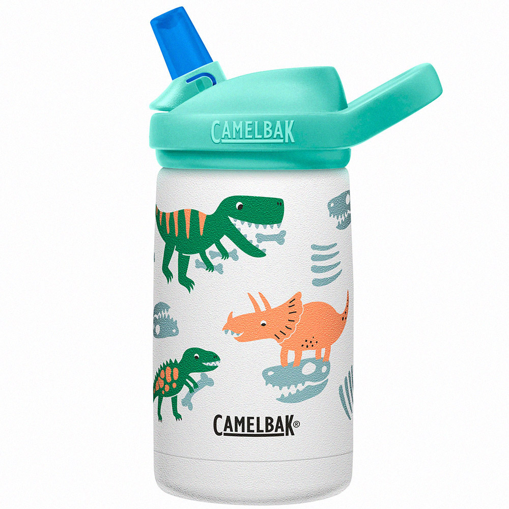 【美國 CamelBak】350ml eddy+兒童吸管不鏽鋼保溫瓶(保冰) 化石恐龍