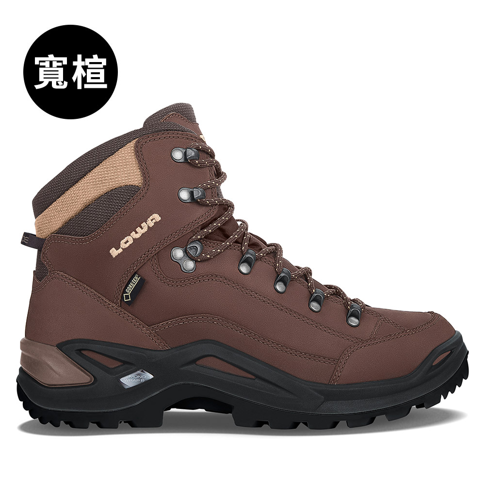 【德國 LOWA】男 中筒多功能健行鞋 寬楦 咖啡棕 RENEGADE GTX MID WIDE