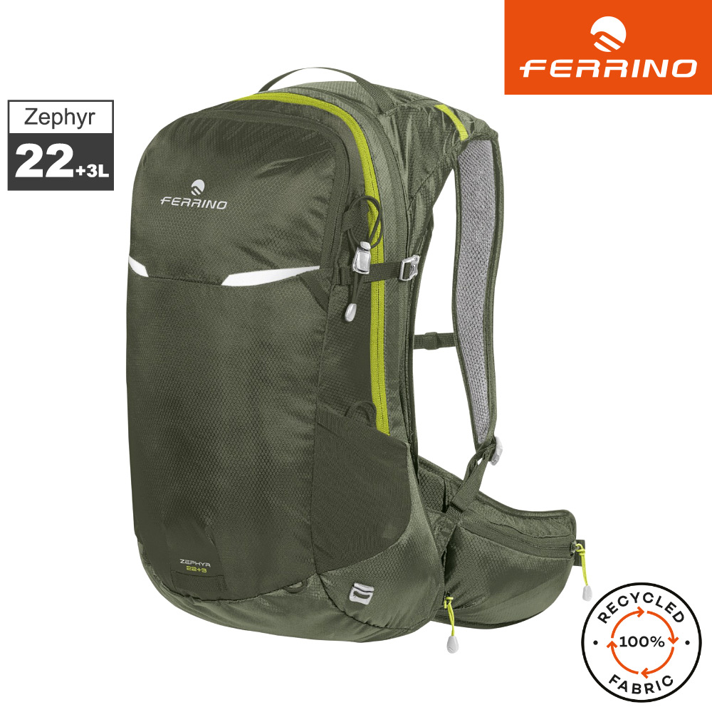 Ferrino Zephyr 22+3 登山健行透氣背包 75812 / NVV深綠