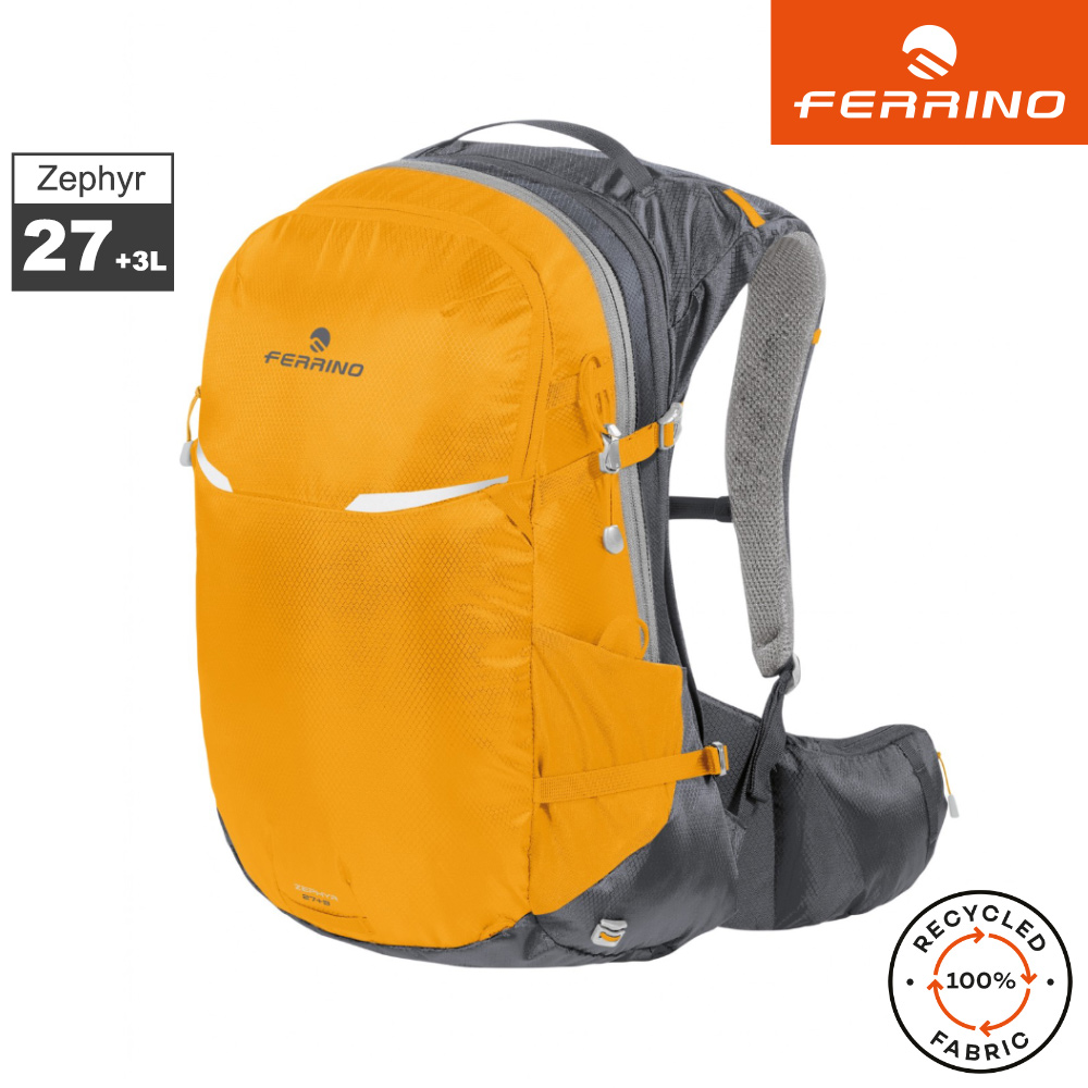 Ferrino Zephyr 27+3 登山健行透氣背包 75818 / NGG黃-黑