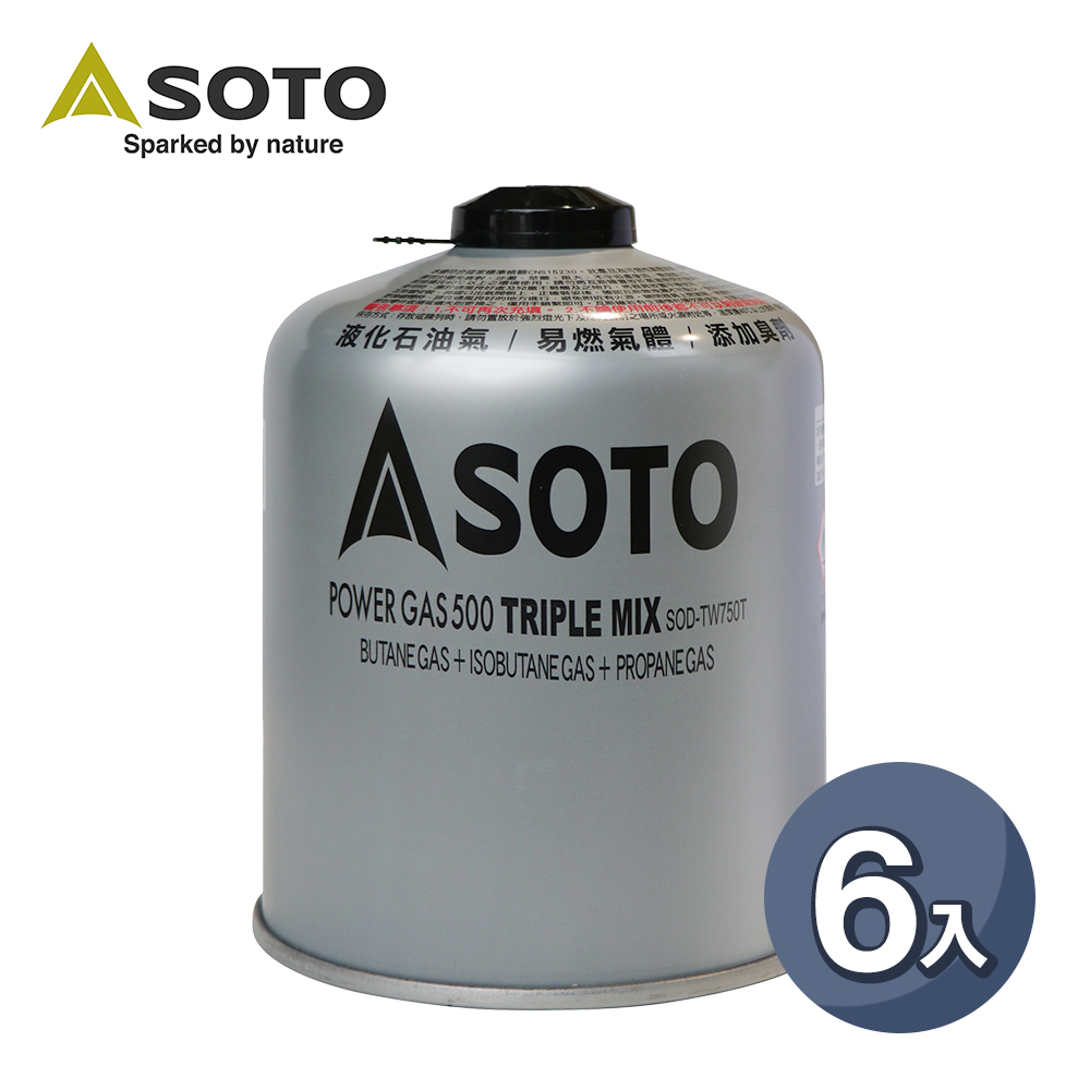 日本SOTO 高山瓦斯罐450g SOD-TW750T 6入組
